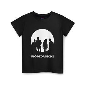 Детская футболка хлопок с принтом Imagine Dragons в Петрозаводске, 100% хлопок | круглый вырез горловины, полуприлегающий силуэт, длина до линии бедер | Тематика изображения на принте: imagine dragons