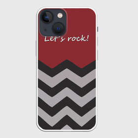 Чехол для iPhone 13 mini с принтом Lets rock в Петрозаводске,  |  | Тематика изображения на принте: lets rock | twin peaks | давайте сделаем это | даян | даяна | диана | дэвид линч | карлик | твин пикс