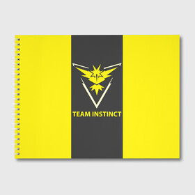 Альбом для рисования с принтом Team instinct в Петрозаводске, 100% бумага
 | матовая бумага, плотность 200 мг. | game | игра | игрок | инстинкт | пикачу | покемон