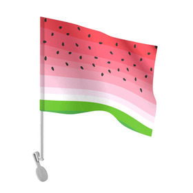 Флаг для автомобиля с принтом Арбузик в Петрозаводске, 100% полиэстер | Размер: 30*21 см | pattern | trend | арбуз | зеленый | косточки | красный | мода | патерн | паттерн | розовый | текстура | тренд | фрукт | ягода