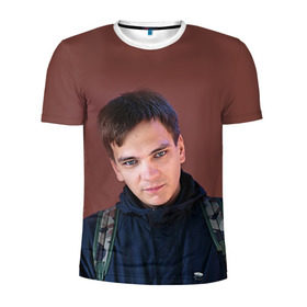 Мужская футболка 3D спортивная с принтом Рэпер Гнойный в Петрозаводске, 100% полиэстер с улучшенными характеристиками | приталенный силуэт, круглая горловина, широкие плечи, сужается к линии бедра | Тематика изображения на принте: гнойный