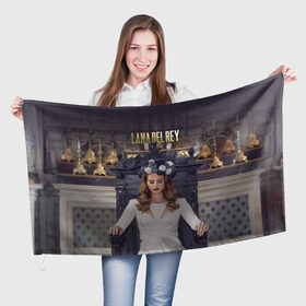 Флаг 3D с принтом Lana Del Rey в Петрозаводске, 100% полиэстер | плотность ткани — 95 г/м2, размер — 67 х 109 см. Принт наносится с одной стороны | Тематика изображения на принте: lana del rey | лана дель рей
