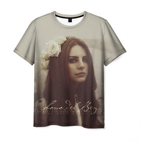 Мужская футболка 3D с принтом Lana Del Rey в Петрозаводске, 100% полиэфир | прямой крой, круглый вырез горловины, длина до линии бедер | Тематика изображения на принте: lana del rey | лана дель рей