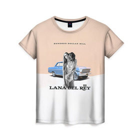 Женская футболка 3D с принтом Lana Del Rey в Петрозаводске, 100% полиэфир ( синтетическое хлопкоподобное полотно) | прямой крой, круглый вырез горловины, длина до линии бедер | 