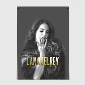 Постер с принтом Lana Del Rey в Петрозаводске, 100% бумага
 | бумага, плотность 150 мг. Матовая, но за счет высокого коэффициента гладкости имеет небольшой блеск и дает на свету блики, но в отличии от глянцевой бумаги не покрыта лаком | lana del rey | лана дель рей