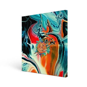 Холст квадратный с принтом Лиса художник в Петрозаводске, 100% ПВХ |  | 3d | abstract | abstraction | fox | spray | абстракция | животные | кисти | краски | лиса | лисица | текстуры | художник