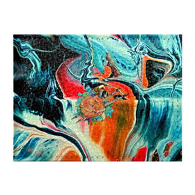 Обложка для студенческого билета с принтом Лиса художник в Петрозаводске, натуральная кожа | Размер: 11*8 см; Печать на всей внешней стороне | 3d | abstract | abstraction | fox | spray | абстракция | животные | кисти | краски | лиса | лисица | текстуры | художник