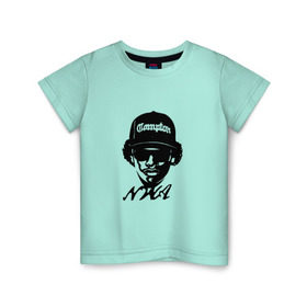 Детская футболка хлопок с принтом NWA в Петрозаводске, 100% хлопок | круглый вырез горловины, полуприлегающий силуэт, длина до линии бедер | compton | dr dre | eazy e | ice cube | nwa | rap hip hop | комптон | лос анджелес | рэп | хип хоп