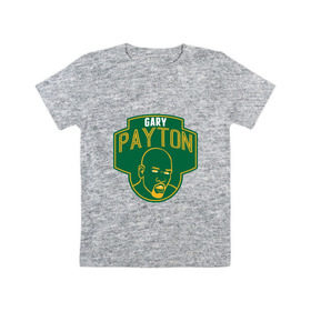 Детская футболка хлопок с принтом Gary Payton в Петрозаводске, 100% хлопок | круглый вырез горловины, полуприлегающий силуэт, длина до линии бедер | basketball | nba | seattle | sonics | sport | баскетбол | нба | пэйтон | сиэтл | соникс | спорт