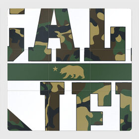 Магнитный плакат 3Х3 с принтом California Life в Петрозаводске, Полимерный материал с магнитным слоем | 9 деталей размером 9*9 см | america | california | hollywood | usa | америка | голливуд | калифорния | камуфляж | лос анджелес | медведь | патриот | солдат | сша | турист