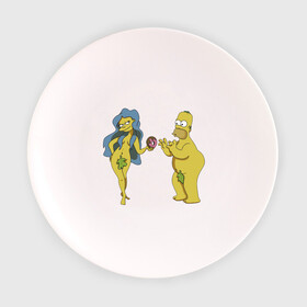Тарелка с принтом Симпсоны в Петрозаводске, фарфор | диаметр - 210 мм
диаметр для нанесения принта - 120 мм | bart | homer | love | simpsons | адам | барт | гомер | ева | любовь | мульт | мультфильм | пончик | симпсоны