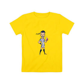 Детская футболка хлопок с принтом Буффон в Петрозаводске, 100% хлопок | круглый вырез горловины, полуприлегающий силуэт, длина до линии бедер | buffon | football | juventus | италия | ювентус