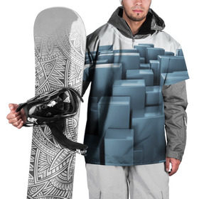 Накидка на куртку 3D с принтом Кубическая текстура в Петрозаводске, 100% полиэстер |  | abstract | abstraction | block | tessera | абстракция | кубики | текстура