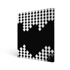 Холст квадратный с принтом Шахматная клетка в Петрозаводске, 100% ПВХ |  | abstract | abstraction | block | tessera | абстракция | клетка | кубики | текстура