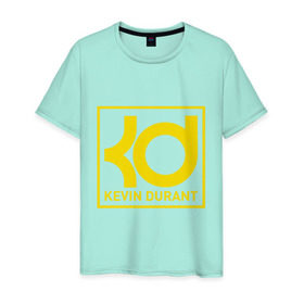 Мужская футболка хлопок с принтом Kevin Durant в Петрозаводске, 100% хлопок | прямой крой, круглый вырез горловины, длина до линии бедер, слегка спущенное плечо. | 