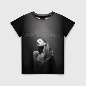 Детская футболка 3D с принтом Ariana Grande в Петрозаводске, 100% гипоаллергенный полиэфир | прямой крой, круглый вырез горловины, длина до линии бедер, чуть спущенное плечо, ткань немного тянется | Тематика изображения на принте: ariana grande