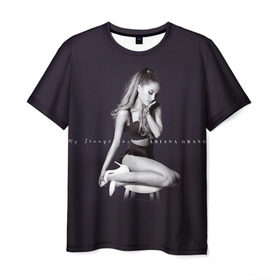 Мужская футболка 3D с принтом Ariana Grande в Петрозаводске, 100% полиэфир | прямой крой, круглый вырез горловины, длина до линии бедер | ariana grande