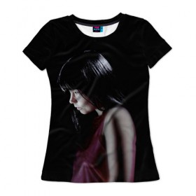 Женская футболка 3D с принтом Bjork в Петрозаводске, 100% полиэфир ( синтетическое хлопкоподобное полотно) | прямой крой, круглый вырез горловины, длина до линии бедер | 