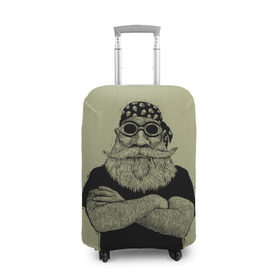 Чехол для чемодана 3D с принтом Old Hipster в Петрозаводске, 86% полиэфир, 14% спандекс | двустороннее нанесение принта, прорези для ручек и колес | old hipster