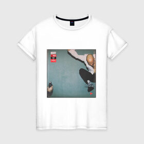 Женская футболка хлопок с принтом Moby 2 в Петрозаводске, 100% хлопок | прямой крой, круглый вырез горловины, длина до линии бедер, слегка спущенное плечо | moby | моби