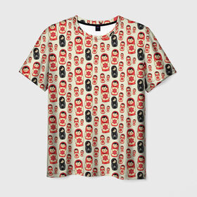 Мужская футболка 3D с принтом Матрешки и эмо в Петрозаводске, 100% полиэфир | прямой крой, круглый вырез горловины, длина до линии бедер | матрешки | паттерн | россия