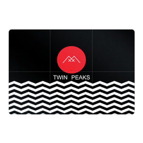 Магнитный плакат 3Х2 с принтом Твин Пикс в Петрозаводске, Полимерный материал с магнитным слоем | 6 деталей размером 9*9 см | Тематика изображения на принте: twin peaks | арт | надпись | полосы | сериал | текстура | фильмы