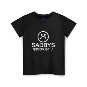 Детская футболка хлопок с принтом Sad Boys (Logo) в Петрозаводске, 100% хлопок | круглый вырез горловины, полуприлегающий силуэт, длина до линии бедер | boy | boys | logo | sad