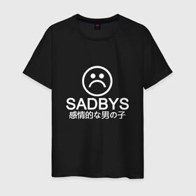Мужская футболка хлопок с принтом Sad Boys (Logo) в Петрозаводске, 100% хлопок | прямой крой, круглый вырез горловины, длина до линии бедер, слегка спущенное плечо. | boy | boys | logo | sad