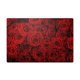 Пазл магнитный 126 элементов с принтом Красные розы в Петрозаводске, полимерный материал с магнитным слоем | 126 деталей, размер изделия —  180*270 мм | Тематика изображения на принте: букет | красный | розы | цветы