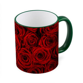 Кружка 3D с принтом Красные розы в Петрозаводске, керамика | ёмкость 330 мл | букет | красный | розы | цветы
