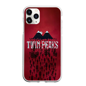 Чехол для iPhone 11 Pro матовый с принтом Лес Twin Peaks в Петрозаводске, Силикон |  | горы | надпись | ретро | твин пикс