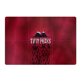Магнитный плакат 3Х2 с принтом Лес Twin Peaks в Петрозаводске, Полимерный материал с магнитным слоем | 6 деталей размером 9*9 см | Тематика изображения на принте: горы | надпись | ретро | твин пикс