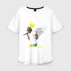 Мужская футболка хлопок Oversize с принтом Kendrick Lamar в Петрозаводске, 100% хлопок | свободный крой, круглый ворот, “спинка” длиннее передней части | 