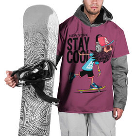 Накидка на куртку 3D с принтом Stay cool в Петрозаводске, 100% полиэстер |  | baseball cap | beard | city | cool | extreme | headphones | hipster | movement | new york | skateboard | speed | sport | stay cool | крутой | скейтборд | хипстер