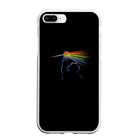 Чехол для iPhone 7Plus/8 Plus матовый с принтом Pink Floyd Cookie Monster в Петрозаводске, Силикон | Область печати: задняя сторона чехла, без боковых панелей | Тематика изображения на принте: монстр | печеньки | улица сезам