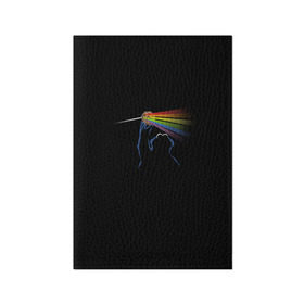 Обложка для паспорта матовая кожа с принтом Pink Floyd Cookie Monster в Петрозаводске, натуральная матовая кожа | размер 19,3 х 13,7 см; прозрачные пластиковые крепления | Тематика изображения на принте: монстр | печеньки | улица сезам