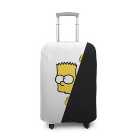 Чехол для чемодана 3D с принтом Барт в Петрозаводске, 86% полиэфир, 14% спандекс | двустороннее нанесение принта, прорези для ручек и колес | барт | гомер | симпсоны