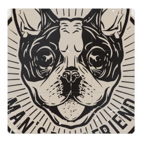 Магнитный плакат 3Х3 с принтом Лучший друг человека в Петрозаводске, Полимерный материал с магнитным слоем | 9 деталей размером 9*9 см | Тематика изображения на принте: dog | friend | друг | пёс | питомец | семья | собака | человек