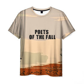 Мужская футболка 3D с принтом poets of the fall в Петрозаводске, 100% полиэфир | прямой крой, круглый вырез горловины, длина до линии бедер | Тематика изображения на принте: poets of the fall | rock | альтернатива | музыка | поэты | рок | фины