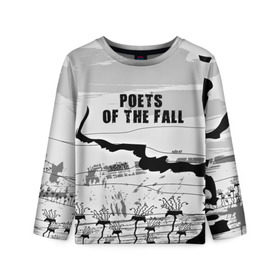 Детский лонгслив 3D с принтом Poets of the fall в Петрозаводске, 100% полиэстер | длинные рукава, круглый вырез горловины, полуприлегающий силуэт
 | Тематика изображения на принте: poets of the fall | rock | альтернатива | музыка | поэты | рок | фины