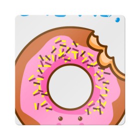 Магнит виниловый Квадрат с принтом Укуси меня в Петрозаводске, полимерный материал с магнитным слоем | размер 9*9 см, закругленные углы | bart | donut | food | homer | simpsons | аппетит | барт | гомер | еда | мультфильм | пончик | симпсоны | сладкий