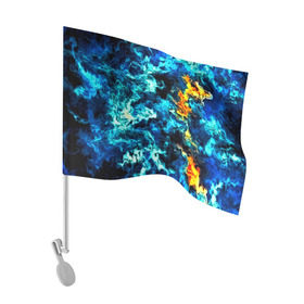 Флаг для автомобиля с принтом Frozen abstraction в Петрозаводске, 100% полиэстер | Размер: 30*21 см | 3d | абстракция | волны | другие | краска | линии | оптические | полосы | прикольные | разводы | узоры | фрактал | цветные | яркие