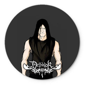 Коврик круглый с принтом Metalocalypse (Dethklok) 12 в Петрозаводске, резина и полиэстер | круглая форма, изображение наносится на всю лицевую часть | dethklok | metalocalypse