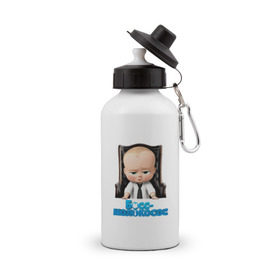 Бутылка спортивная с принтом Boss Baby в Петрозаводске, металл | емкость — 500 мл, в комплекте две пластиковые крышки и карабин для крепления | boss baby | босс | мультфильмы