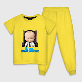 Детская пижама хлопок с принтом Boss Baby в Петрозаводске, 100% хлопок |  брюки и футболка прямого кроя, без карманов, на брюках мягкая резинка на поясе и по низу штанин
 | Тематика изображения на принте: boss baby | босс | мультфильмы