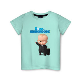 Детская футболка хлопок с принтом Boss Baby в Петрозаводске, 100% хлопок | круглый вырез горловины, полуприлегающий силуэт, длина до линии бедер | Тематика изображения на принте: boss baby | босс | мультфильмы