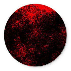 Коврик круглый с принтом Брызги красок(red style) в Петрозаводске, резина и полиэстер | круглая форма, изображение наносится на всю лицевую часть | abstraction | color | paint | spray | tie dye | абстракция | брызги красок | всплеск красок | капли красок | текстуры