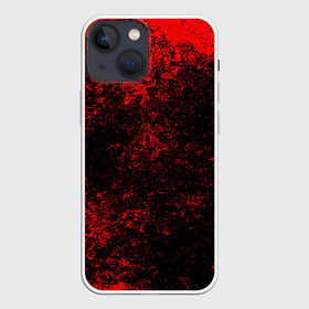 Чехол для iPhone 13 mini с принтом Брызги красок(red style) в Петрозаводске,  |  | abstraction | color | paint | spray | tie dye | абстракция | брызги красок | всплеск красок | капли красок | текстуры