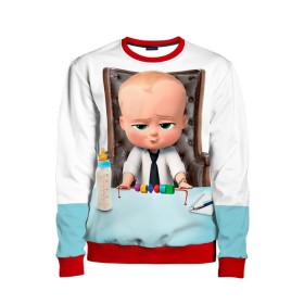 Детский свитшот 3D с принтом Boss Baby в Петрозаводске, 100% полиэстер | свободная посадка, прямой крой, мягкая тканевая резинка на рукавах и понизу свитшота | boss baby | босс | молокосос | мультфильмы