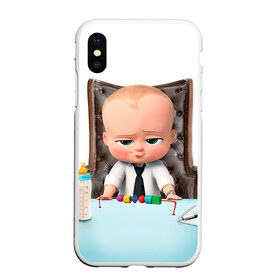 Чехол для iPhone XS Max матовый с принтом Boss Baby в Петрозаводске, Силикон | Область печати: задняя сторона чехла, без боковых панелей | Тематика изображения на принте: boss baby | босс | молокосос | мультфильмы